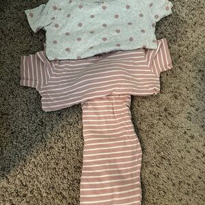 Pink and White PJ Set